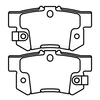 Environment-friendly Brake Pad for OE#43022SV4A20 Rear Auto Spare Parts