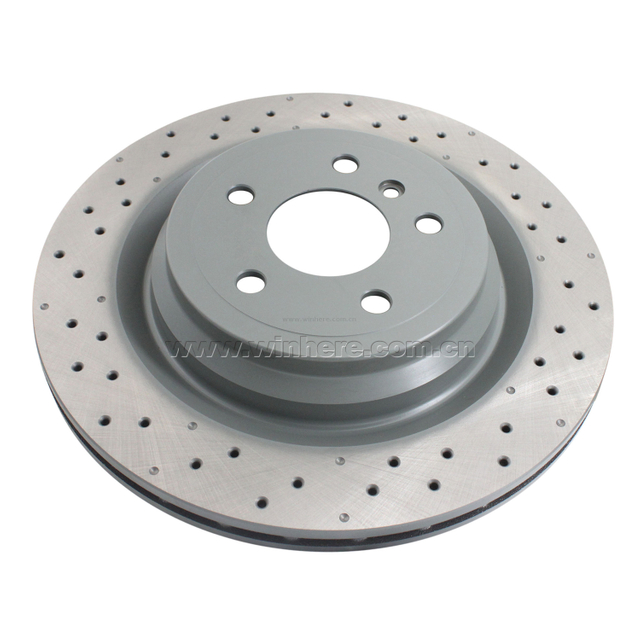 Buick Drilled Silver Paint Brake Discs