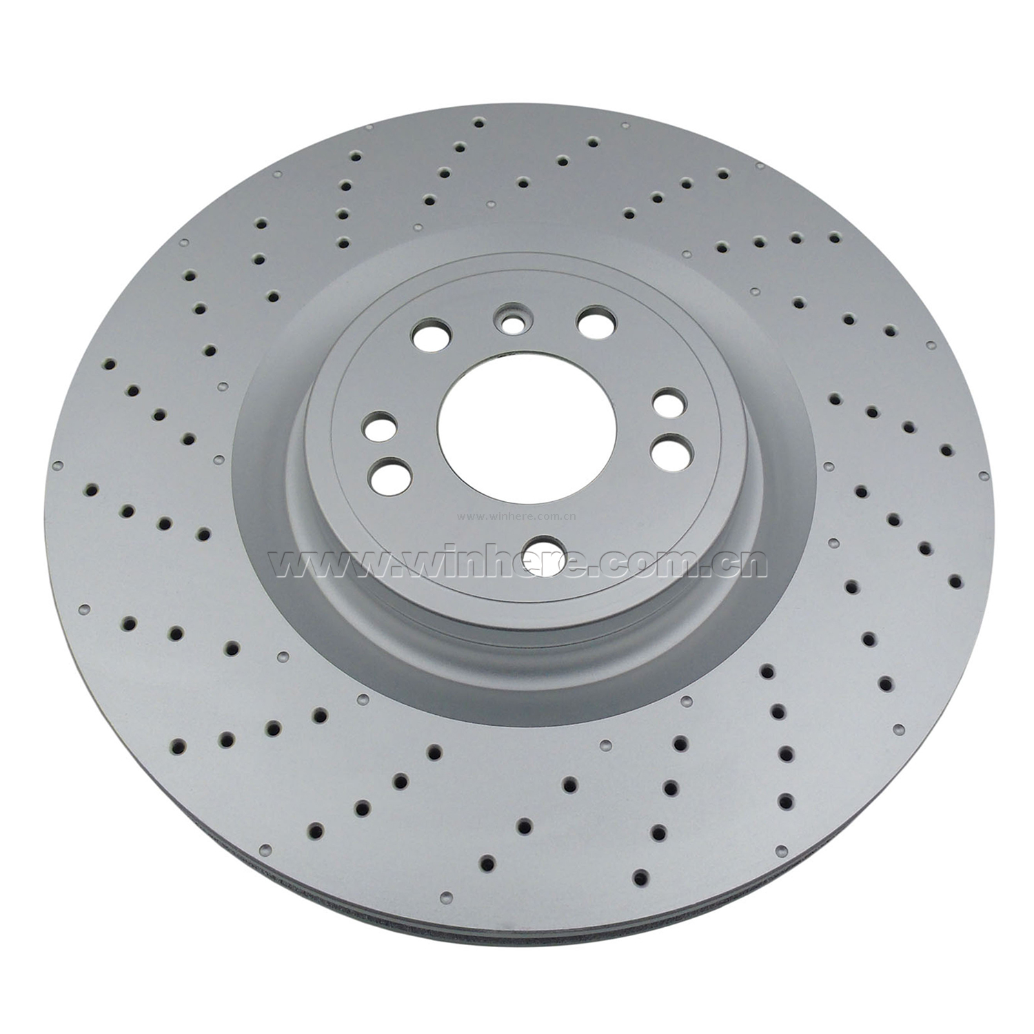 Chevy Drilled Silver Paint Brake Discs